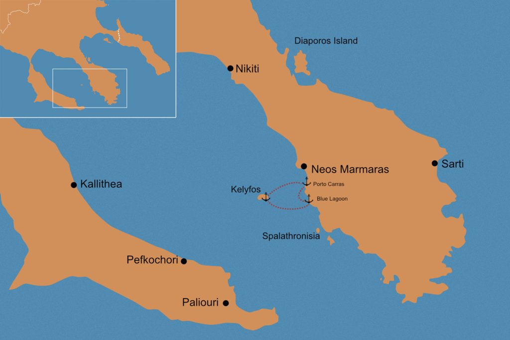 Βόλτα στο ηλιοβασίλεμα με καταμαράν απο Σιθωνία Χαλκιδικής