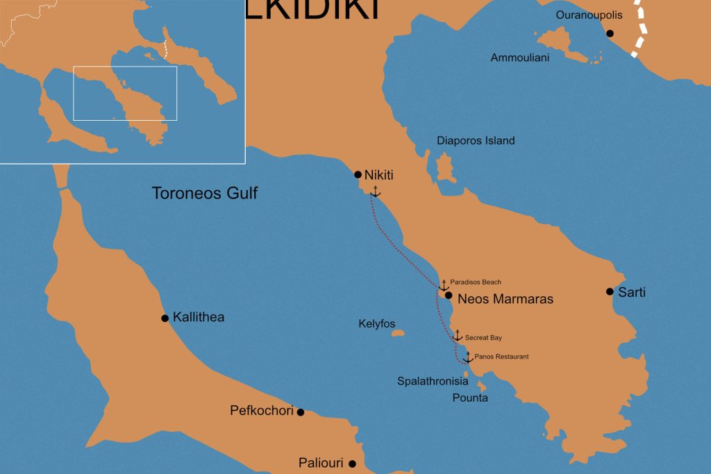 Full-Day Sailing Cruise from Nikiti Sithonia (7 Hours)